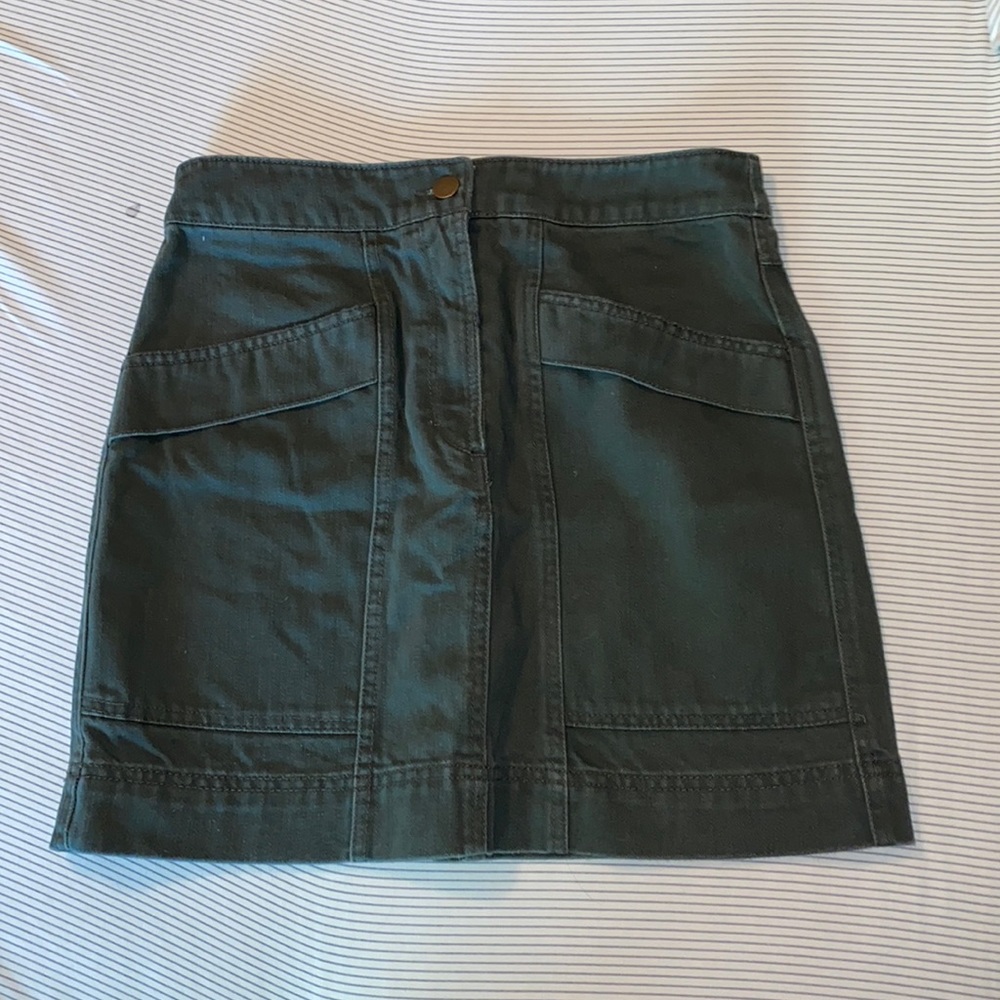 H&M Amy Green Jean Skirt